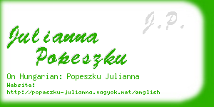 julianna popeszku business card